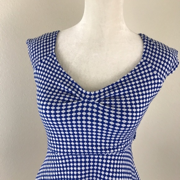 Anthropologie Deletta Blue & White Peplum Top - Picture 8 of 8
